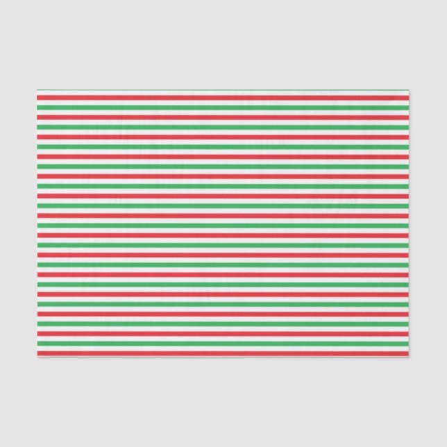 Papier Mousseline Bandes rouges, de blanc et de vert (Recto)