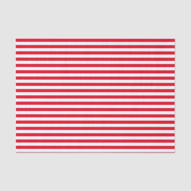 Papier Mousseline Bandes rouges et blanches (Recto)