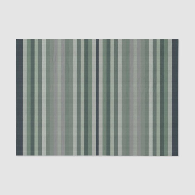 Papier Mousseline Bandes vert argent gris (Recto)