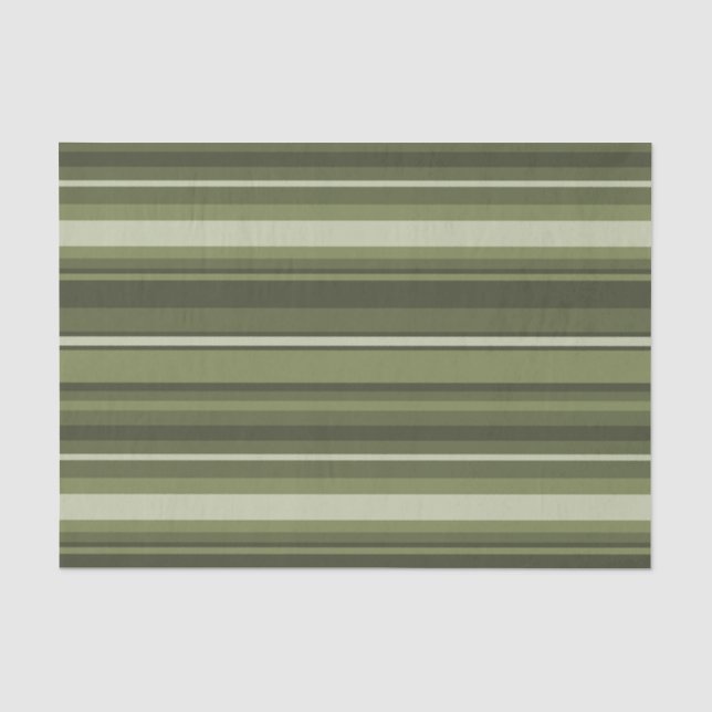 Papier Mousseline Bandes vert olive (Recto)