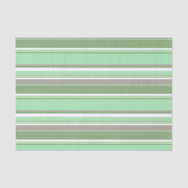 Papier Mousseline Bandes vert pâle (Recto)