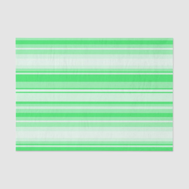 Papier Mousseline Bandes vert printemps (Recto)