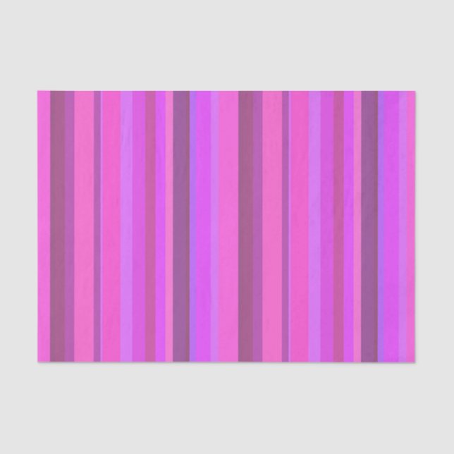 Papier Mousseline Bandes verticales roses (Recto)
