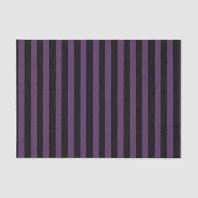 Papier Mousseline Bandes violettes foncées et noires (Recto)