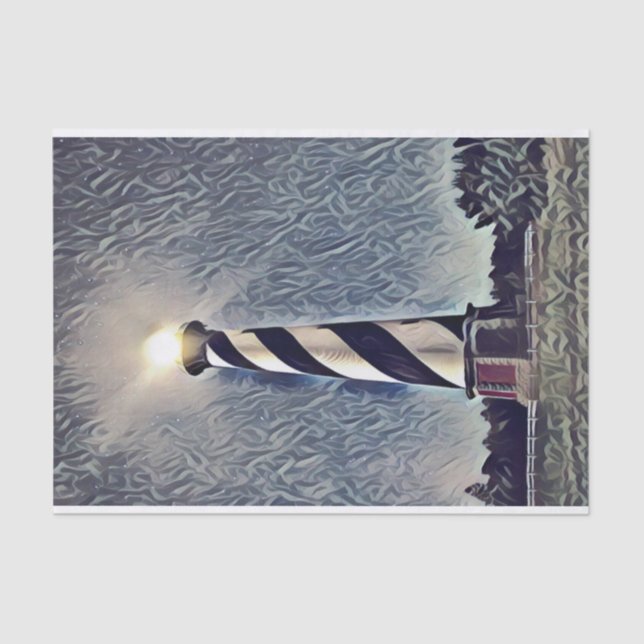 Papier Mousseline Banques extérieures du phare de Cape Hatteras OBX  (Recto)