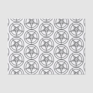 Papier Mousseline Baphomet Pentagram Satanique