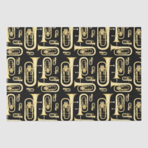 Papier Mousseline Baritone Musicien Bande Enseignant Tissu Papier