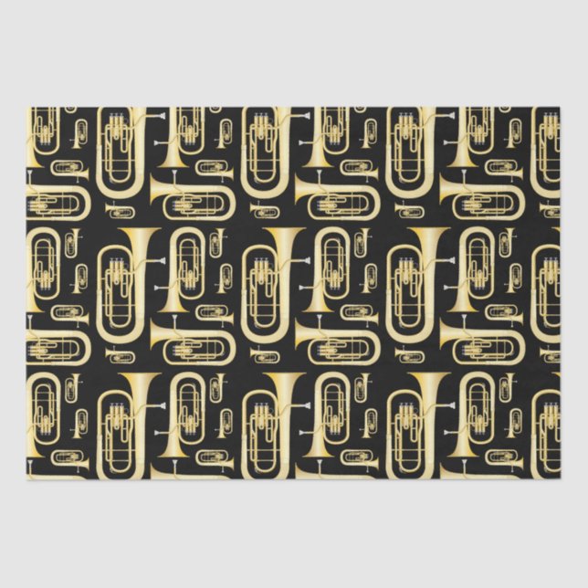 Papier Mousseline Baritone Musicien Bande Enseignant Tissu Papier (Recto)