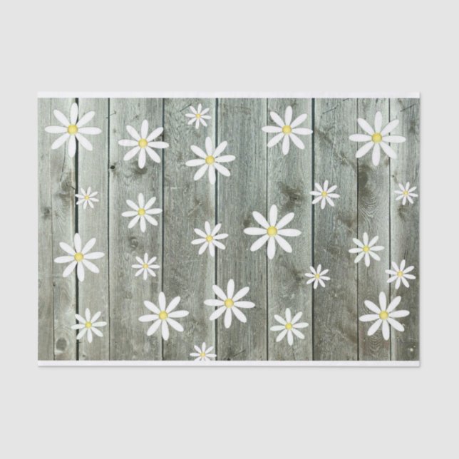 Papier Mousseline Barnwood Daisy (Recto)