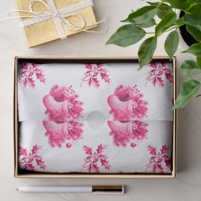 Papier Mousseline Bas rose vintage (Cadeau)