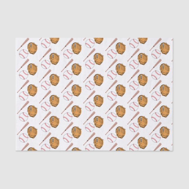 Papier Mousseline Baseball Sports Petit Rookie Boy Baby shower (Recto)