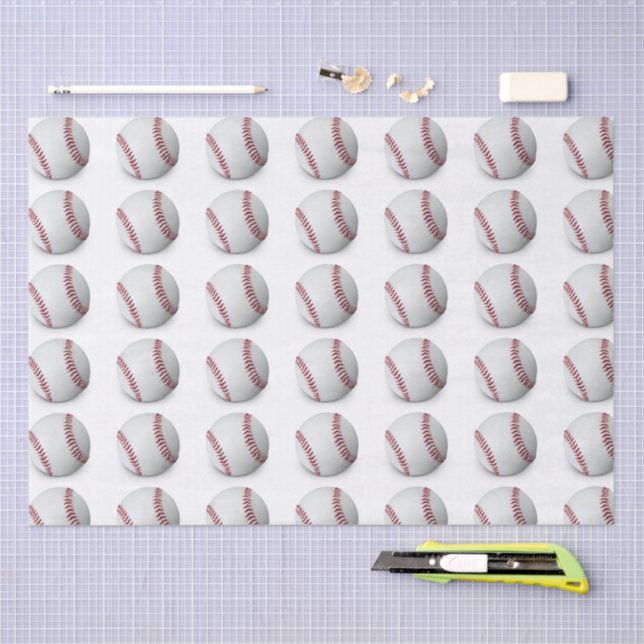 Papier Mousseline Baseball tissue paper (Artisanat)