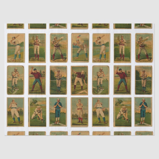 Papier Mousseline Baseball Vintage (Recto)
