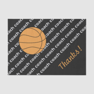 Papier Mousseline Basket-ball Coach Merci Tissue Papier