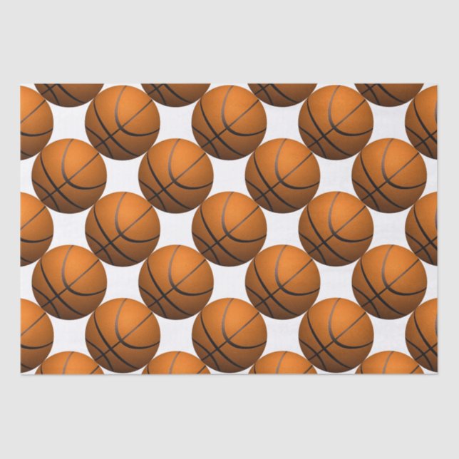 Papier Mousseline Basket-ball Sport Design (Recto)