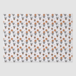 Papier Mousseline Basketball Pattern
