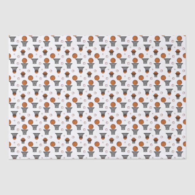 Papier Mousseline Basketball Pattern (Recto)