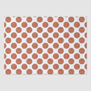 Papier Mousseline Basketball Pattern