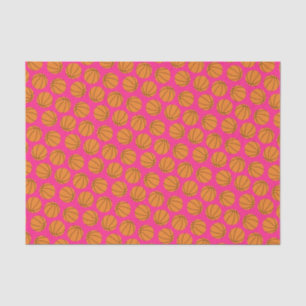 Papier Mousseline Basketball Sports Anniversaire fête rose