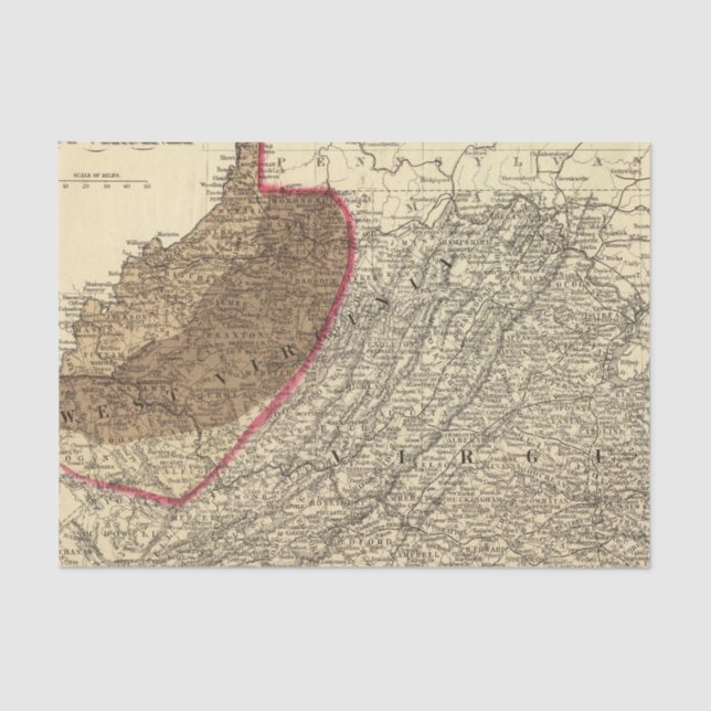 Papier Mousseline Bassins houillers en Virginie Occidentale (Recto)