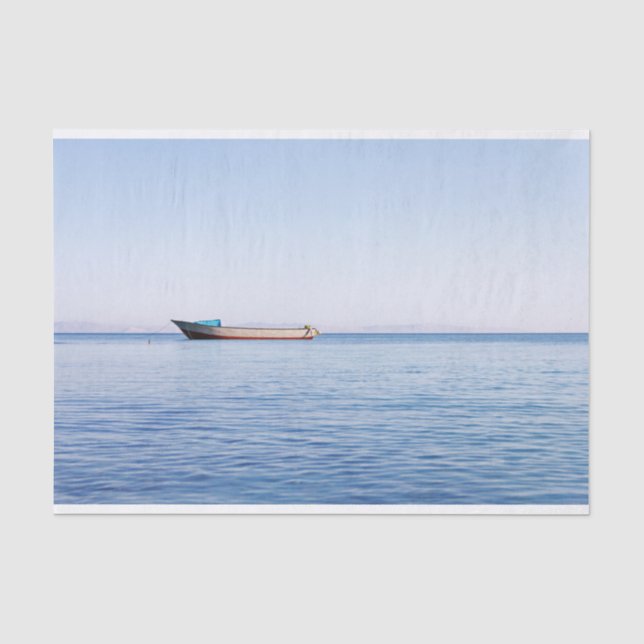 Papier Mousseline Bateau de mer calme (Recto)