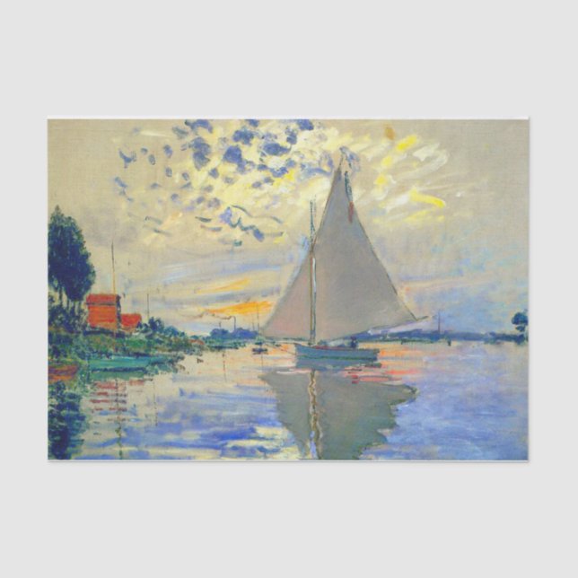 Papier Mousseline Bateau Monet au Petit-Gennevilliers (Recto)