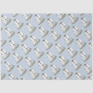 Papier Mousseline Bateau Nautique American Eskimo Chien mignonne