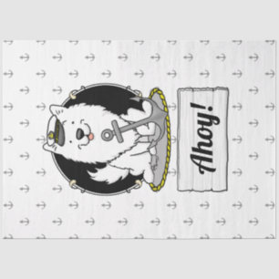 Papier Mousseline Bateau Nautique American Eskimo Chien mignonne