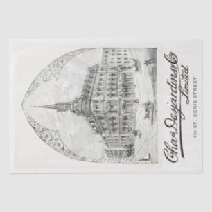 Papier Mousseline Bâtiment vintage Style français Découpage mobilier