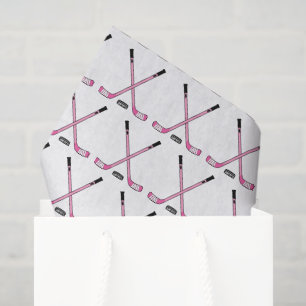 Papier Mousseline Bâtons de hockey rose et fille de bébé canard