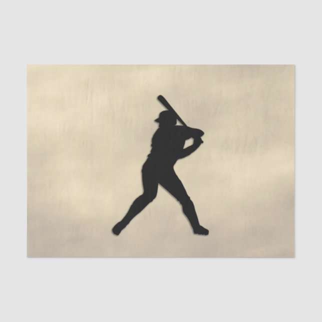 Papier Mousseline Batteur de baseball en position (Recto)