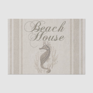 Papier Mousseline Beach House Seahorse Seashore