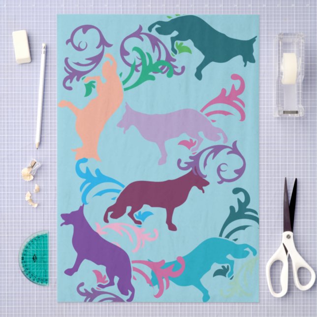 Papier Mousseline Beagle Bonne Chance  (Artisanat)