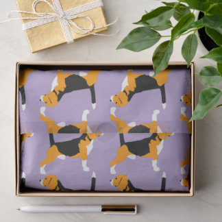Papier Mousseline Beagle Bonne Chance