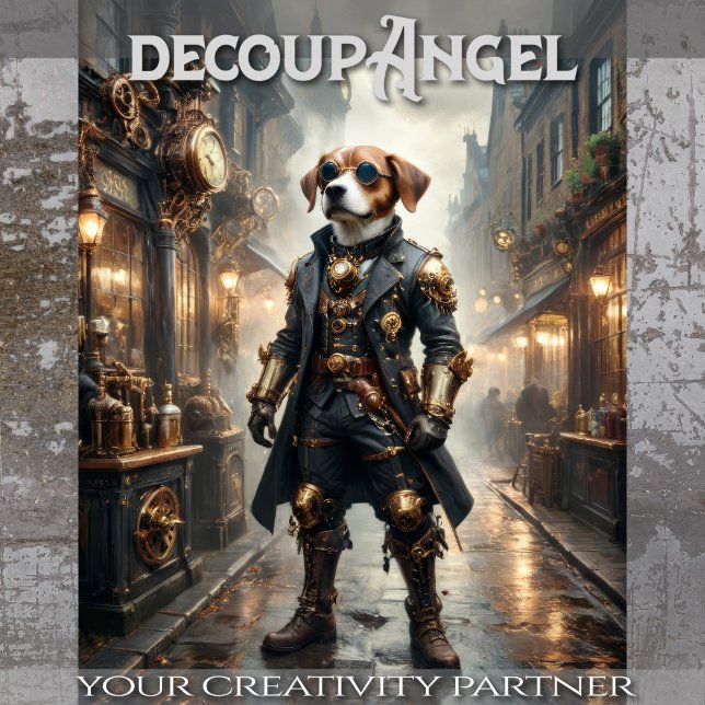 Papier Mousseline Beagle - Découpage - (Créateur téléchargé)