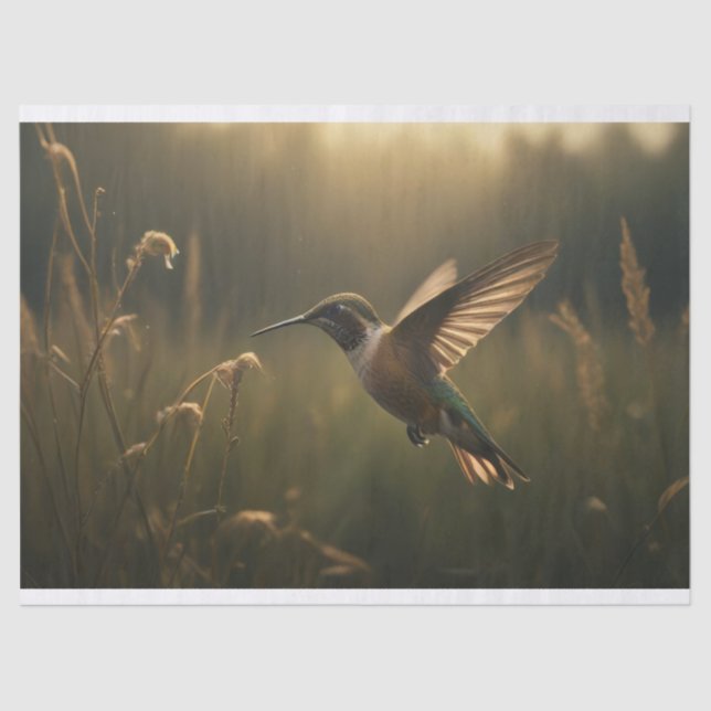 Papier Mousseline Beau colibri (Recto)