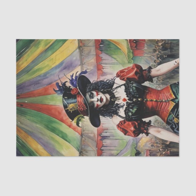 Papier Mousseline Beau Démon Dirigeant de Bague Femme Découpage Papi (Recto)