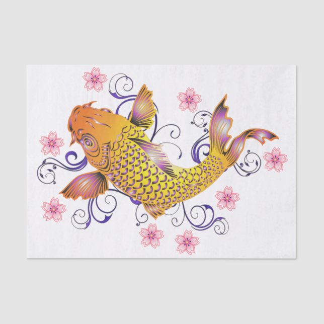 Papier Mousseline Beau Koi (Recto)