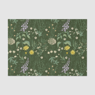 Papier Mousseline Beau mélange Pastel Fleur sauvage vert