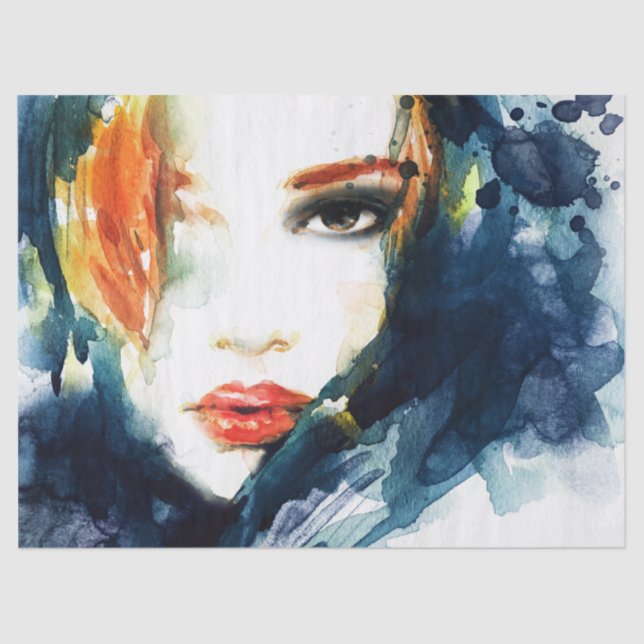 Papier Mousseline Beau Mobilier Visage Découpage Papier Tissu (Recto)