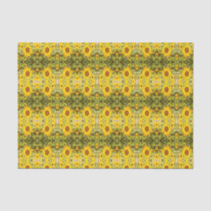 Papier Mousseline Beau Motif de tournesol rustique Vintage