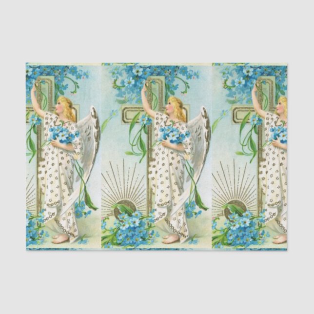 Papier Mousseline Beau oubliez-moi pas ange (Recto)