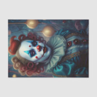 Beau papier de découpage clown de femme Déplaisant