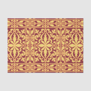 Papier Mousseline Beau papier tissu Renaissance Damask