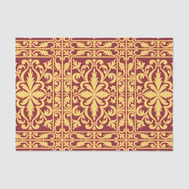 Papier Mousseline Beau papier tissu Renaissance Damask (Recto)