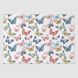 Papier Mousseline Beau Papillon coloré imprimé