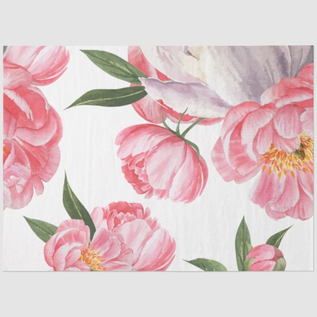 Papier Mousseline Beau Rose (Recto)