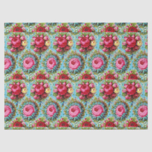 PAPIER MOUSSELINE BEAU ROSE ROSE ROUGE JAUNE EN BLEU