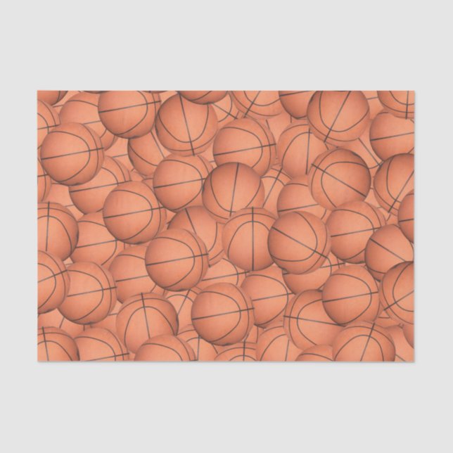 Papier Mousseline Beaucoup de boules de basket (Recto)