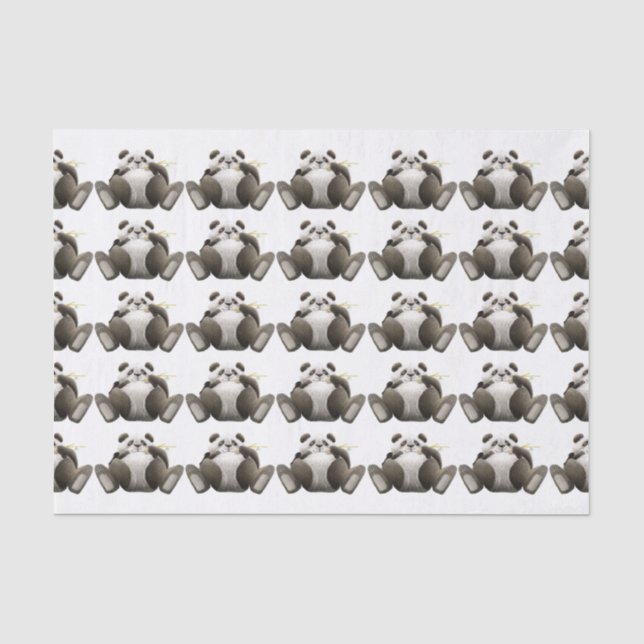 Papier Mousseline Beaucoup de Pandas Lazy (Recto)